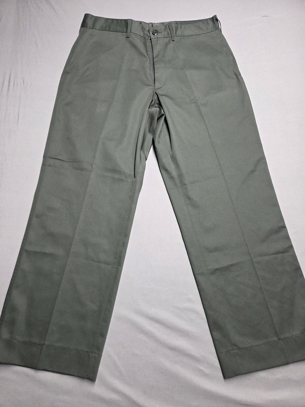 Vintage 1992 Canadian Military Surplus Working Trousers Dark Green Pants 28 x 30